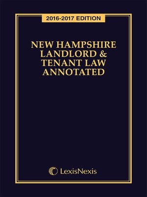 cover image of New Hampshire Landlord and Tenant Law Annotated
